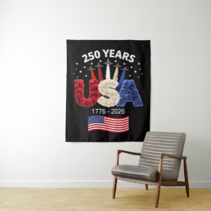 Usa 250th Anniversary American Flag 250 Years Tapestry