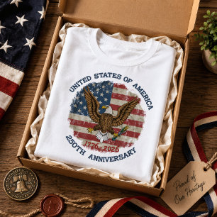 USA 250th Anniversary Bald Eagle 1776-2026 T-Shirt