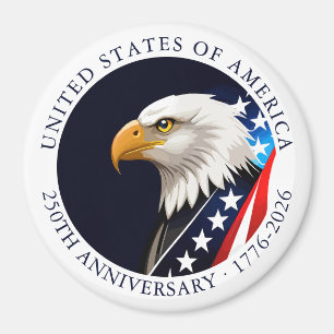 USA 250th Anniversary Bald Eagle Patriotic Magnet