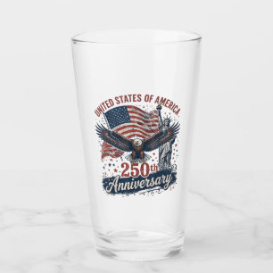 USA 250th Anniversary Bald Eagle Statue of Liberty Glass