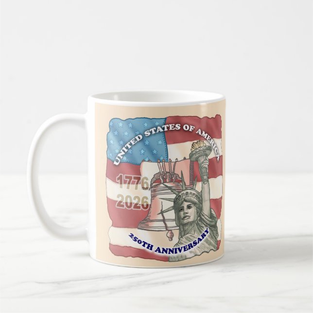 USA 250th anniversary  Coffee Mug (Left)