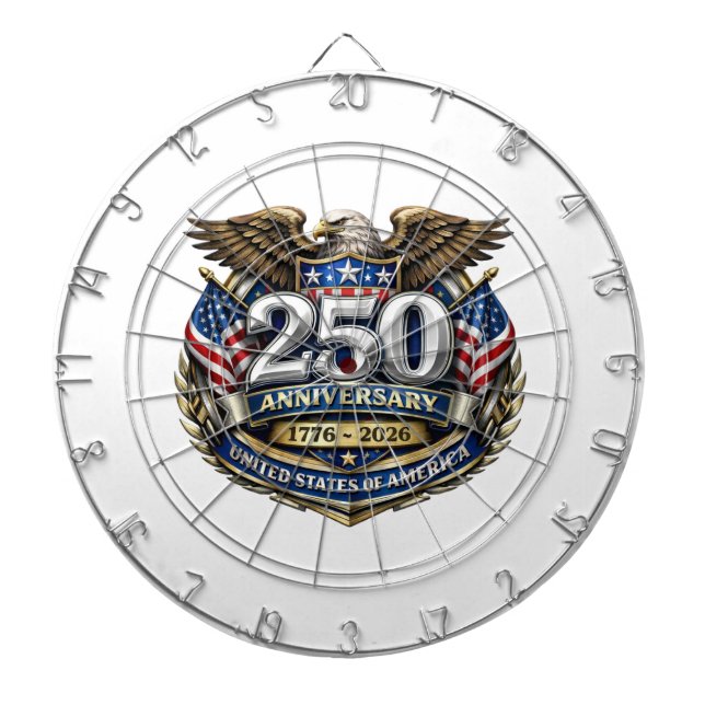 USA 250th Anniversary Dartboard (Front)