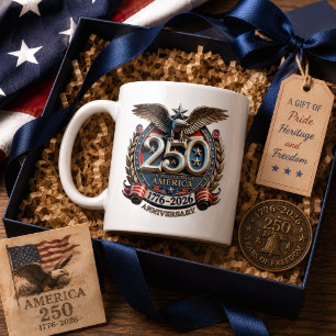 USA 250th Anniversary  Eagle Emblem 1776-2026 year Coffee Mug