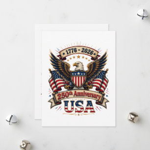 USA 250th Anniversary Eagle Holiday Card