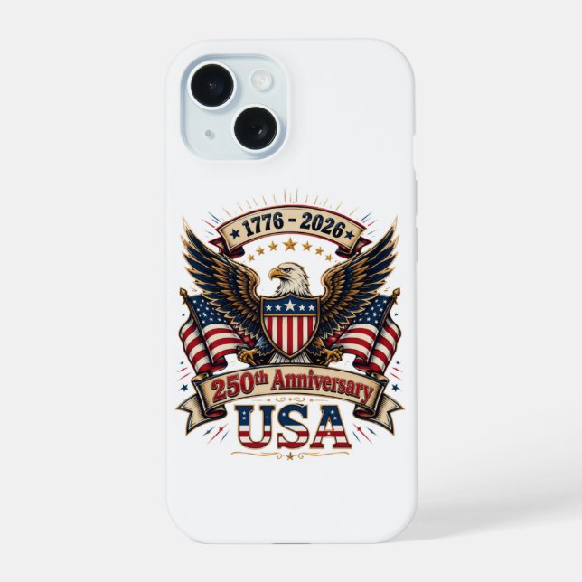 USA 250th Anniversary Eagle iPhone 15 Case (Back)