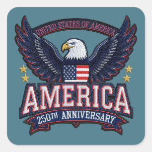 USA 250th Anniversary Eagle Patriotic Sticker