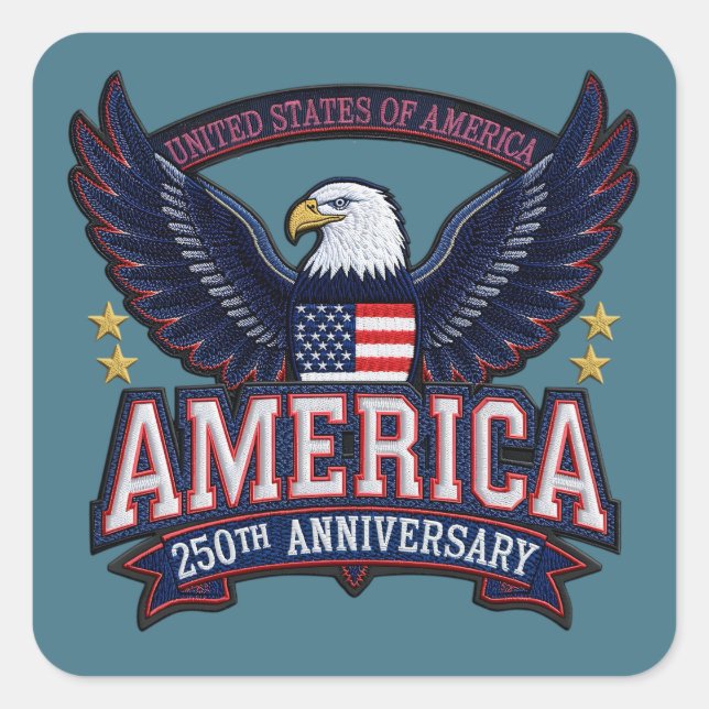USA 250th Anniversary Eagle Patriotic Sticker (Front)