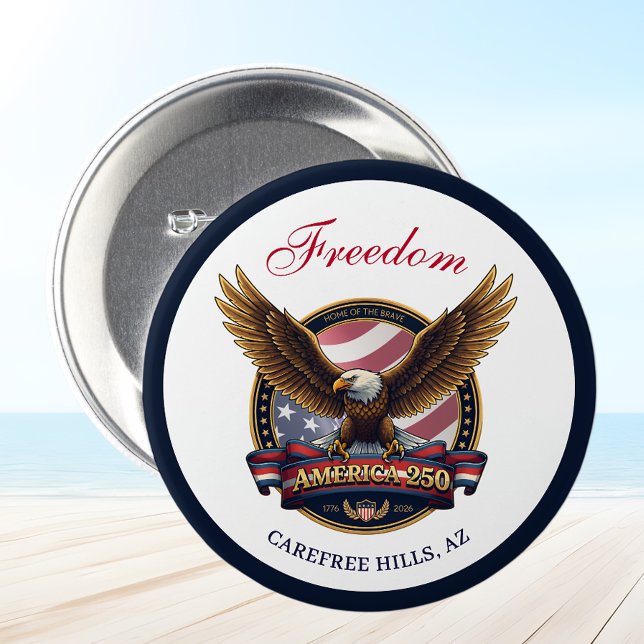 USA 250th Anniversary Event 6 Cm Round Badge (Creator Uploaded)