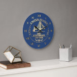 USA 250th Anniversary Golden Gate Gold Roman Nb Large Clock<br><div class="desc">Celebrate 250 years of American independence with this striking commemorative round clock honoring the historic milestone of 1776–2026. Designed to be both a functional timepiece and a meaningful decorative piece, this clock captures the pride, heritage, and enduring spirit of the United States. At the center is a beautifully crafted illustration...</div>