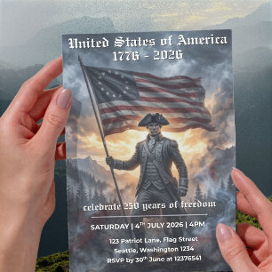 USA 250th Anniversary Historical   Invitation