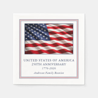 USA 250th Anniversary Modern Patriotic Party  Napkin