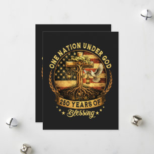 USA 250th Anniversary One Nation Under God Holiday Card