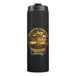 USA 250th Anniversary One Nation Under God Thermal Tumbler