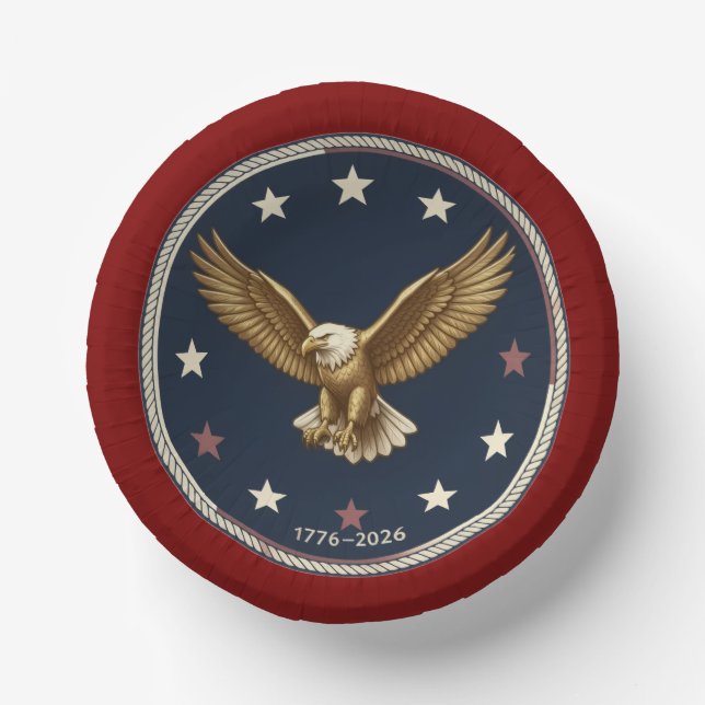 USA 250th Anniversary Paper Bowls  Plate (Front)