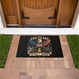 USA 250th Anniversary Patriotic Christmas Eagle Doormat