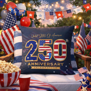 USA 250th Anniversary Patriotic Cushion