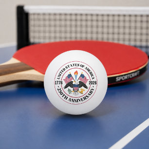 USA 250th Anniversary Patriotic Eagle Emblem Ping Pong Ball