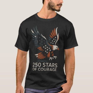 USA 250th Anniversary Patriotic Eagle Vintage Flag T-Shirt