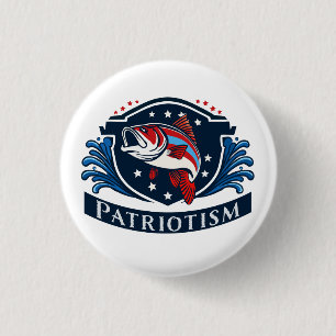 USA 250th Anniversary patriotic graphic 3 Cm Round Badge