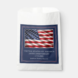 USA 250th Anniversary Patriotic Party Navy Blue Favour Bag
