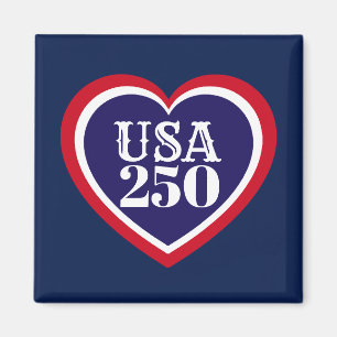 USA 250th Anniversary Patriotic Red White Blue Magnet