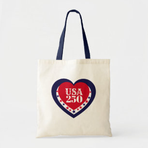 USA 250th Anniversary Patriotic Red White Blue` Tote Bag