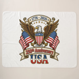 USA 250th Anniversary Sherpa Blanket