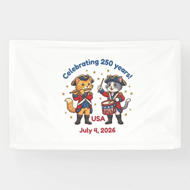 USA 250th Anniversary Souvenir,July 4 2026  Banner (Horizontal)