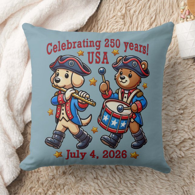 USA 250th Anniversary Souvenir - Patriotic  Cushion (Blanket)