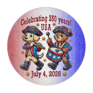 USA 250th Anniversary Souvenir - Patriotic Cutting Board