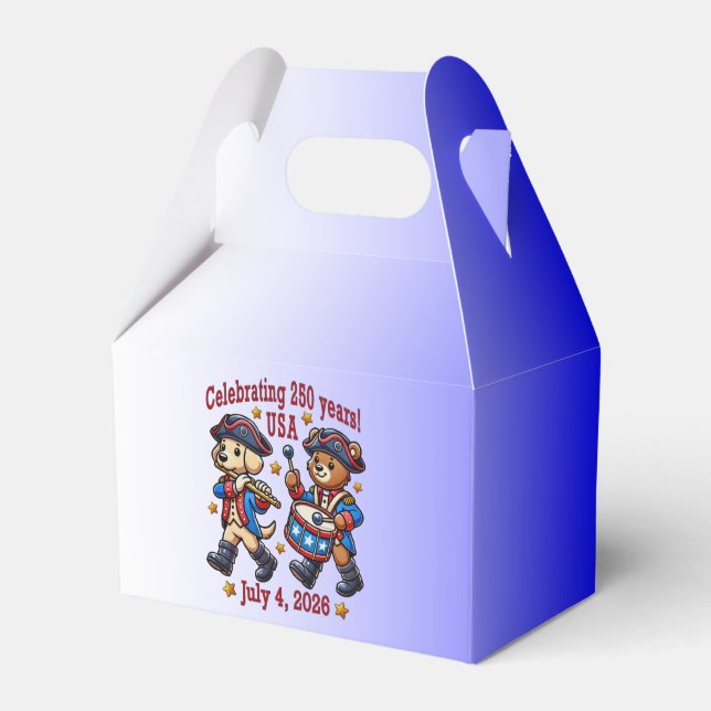 USA 250th Anniversary Souvenir - Patriotic  Favour Box (Front Side)