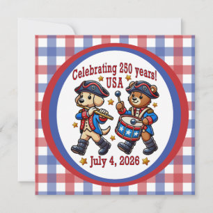 USA 250th Anniversary Souvenir - Patriotic  Invitation