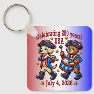 USA 250th Anniversary Souvenir - Patriotic  Key Ring