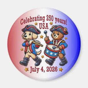 USA 250th Anniversary Souvenir - Patriotic  Magnet