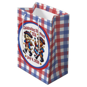 USA 250th Anniversary Souvenir - Patriotic Medium Gift Bag