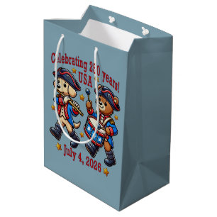 USA 250th Anniversary Souvenir - Patriotic Medium Gift Bag