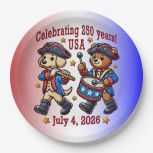 USA 250th Anniversary Souvenir - Patriotic Paper Plate