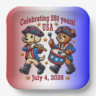 USA 250th Anniversary Souvenir - Patriotic  Paper Plate