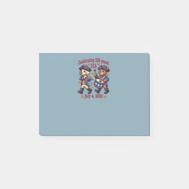 USA 250th Anniversary Souvenir - Patriotic  Post-it Notes (Front)