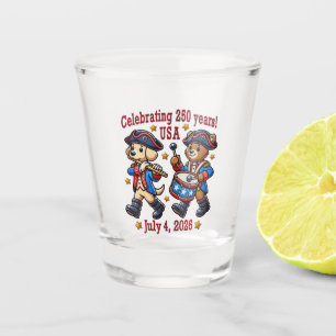USA 250th Anniversary Souvenir - Patriotic Shot Glass