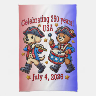 USA 250th Anniversary Souvenir - Patriotic  Tea Towel