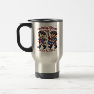 USA 250th Anniversary Souvenir - Patriotic  Travel Mug
