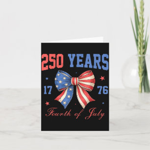 USA 250th Birthday 1776 2026 for Men Women 4th of Card