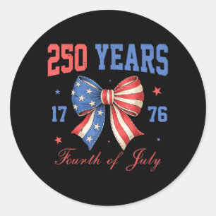 USA 250th Birthday 1776 2026 for Men Women 4th of Classic Round Sticker