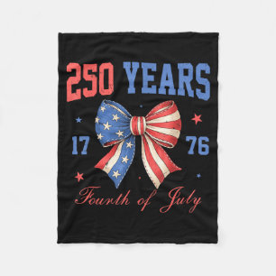 USA 250th Birthday 1776 2026 for Men Women 4th of Fleece Blanket