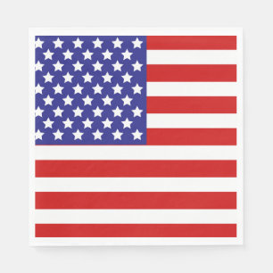USA 250th Birthday American Flag Party Napkin