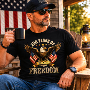 USA 250th Years of Freedom Bald Eagle T-Shirt