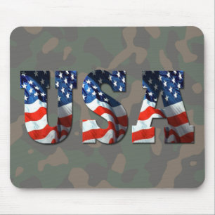 USA 3-D Camo-Military Support by SKO Mouse Pad
