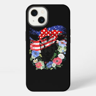 USA 4th July American Flag Patriotic Cow Lover Hei iPhone 13 Case