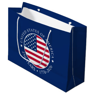USA 4th July Independence Day 250 Years of Freedom Large Gift Bag